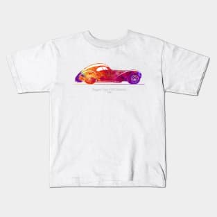 Bugatti Type 57 SC Atlantic 1936 - Colorful 01 Kids T-Shirt